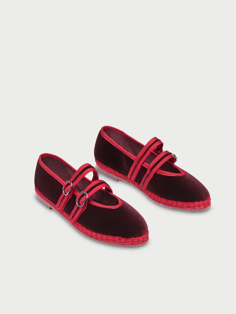 Flagelus Claire Garnet pantofi Mary Jane visiniu