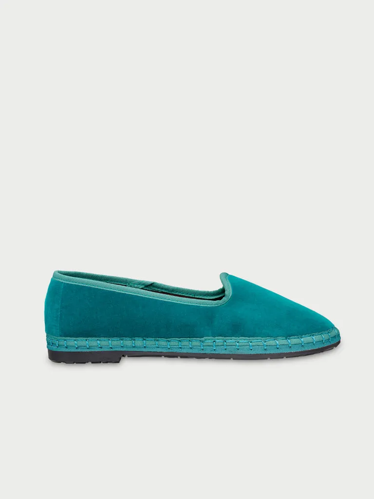 Flagelus Bellefort slip-on albastru catifea bumbac