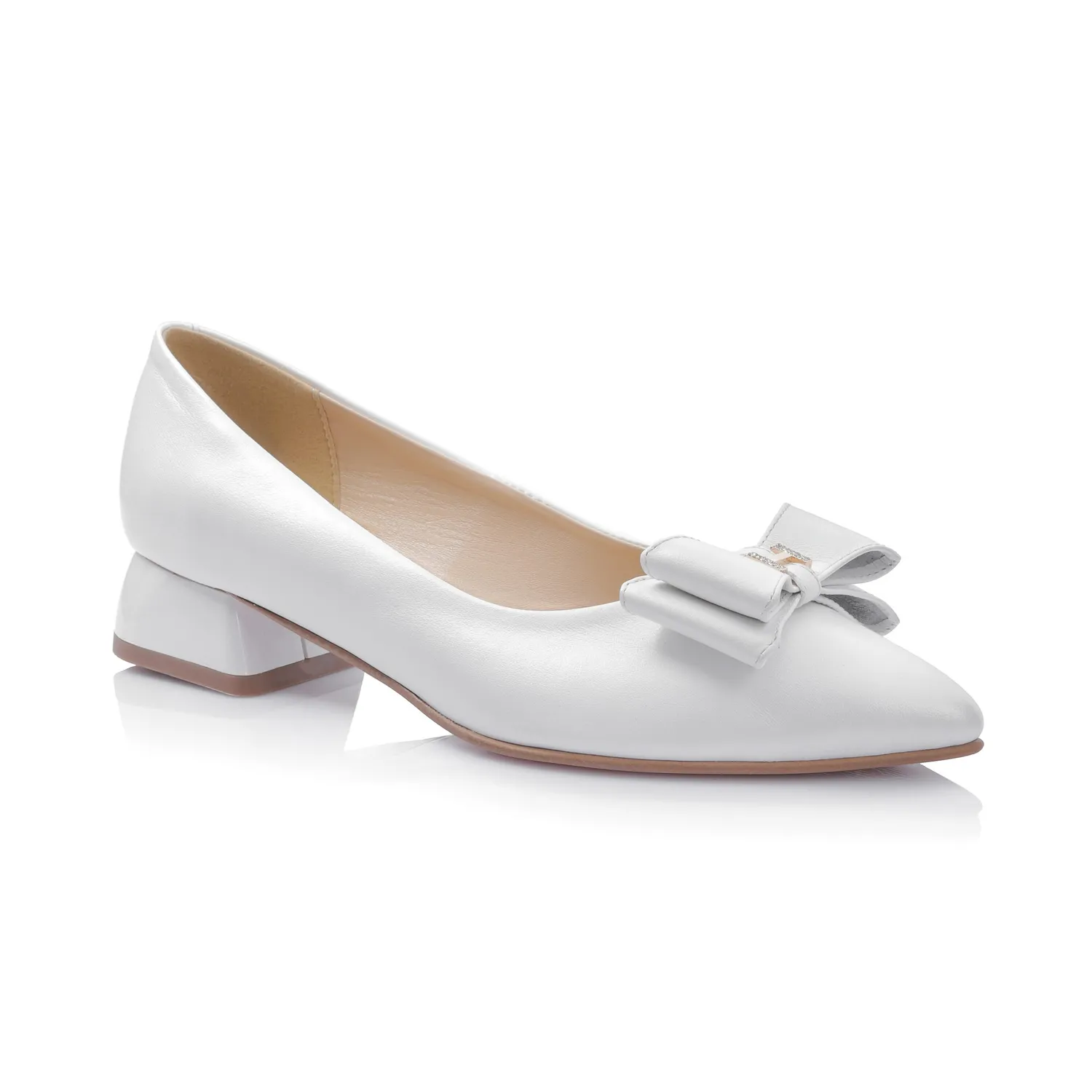 Catinca Shoes BL6 ALB balerini dama piele alb box