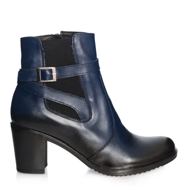 Catinca Shoes GX18 BP ghete piele naturala blu perie