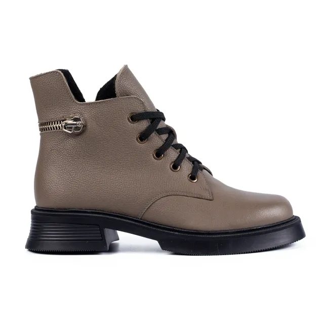 Ghete damă Lucas Shoes 411 Bej piele iarnă