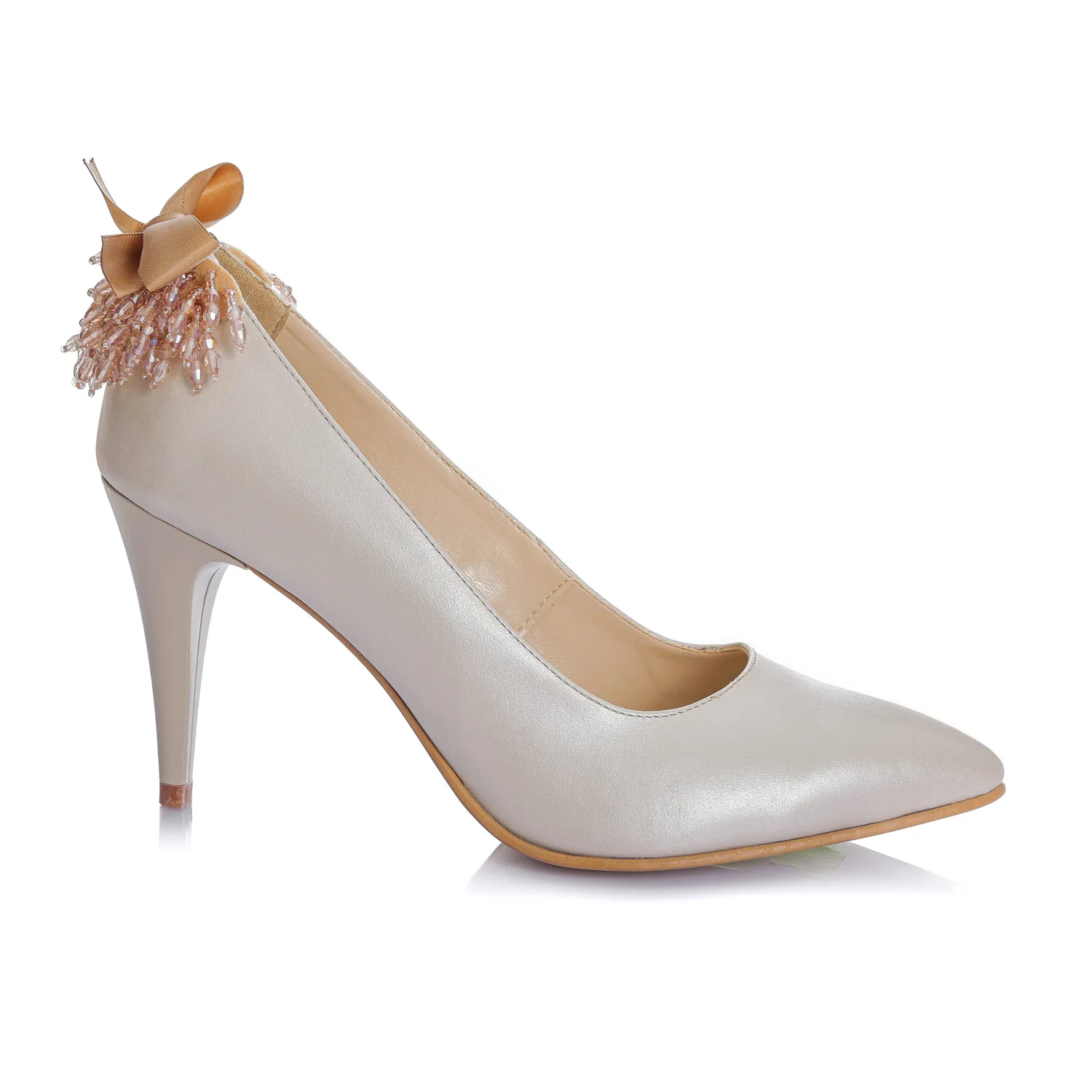 Catinca Shoes A46 B pantofi dama bej piele naturala