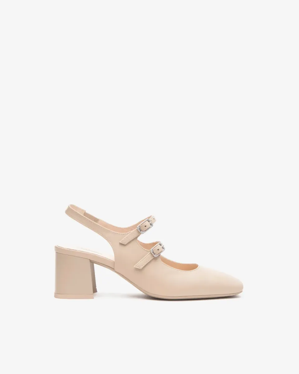 NeroGiardini slingback piele naturala dama toc mic elegant