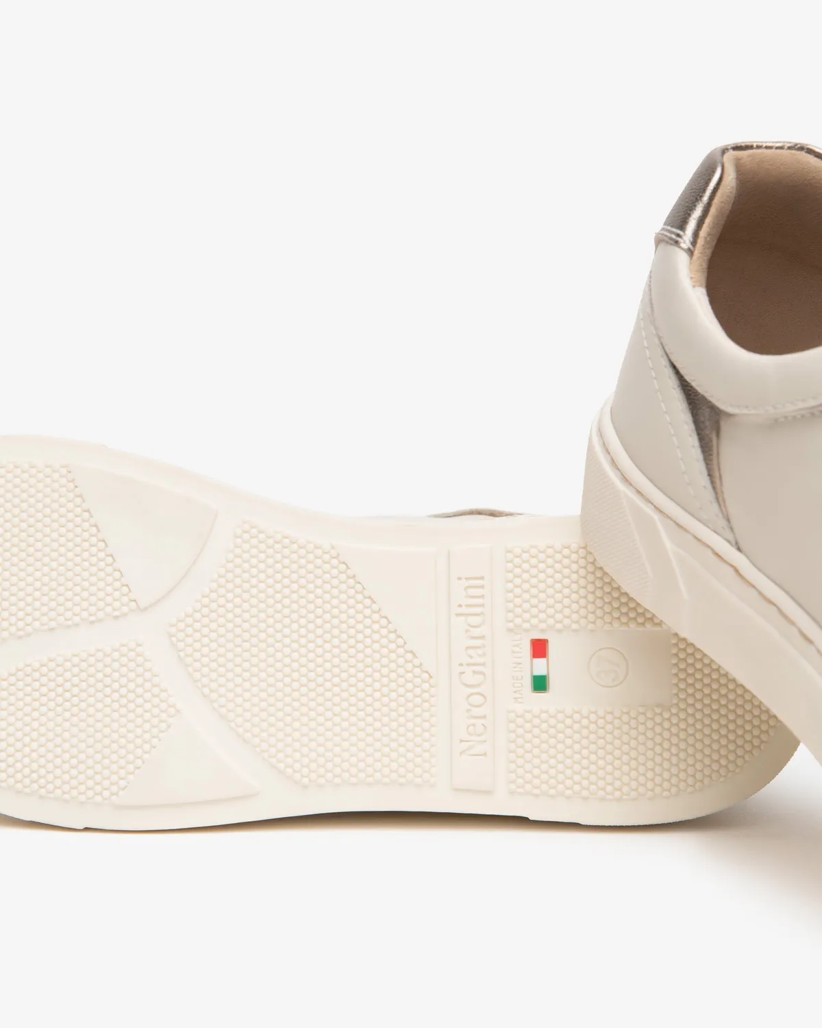 NeroGiardini Sneakers piele dama cu fermoar lateral