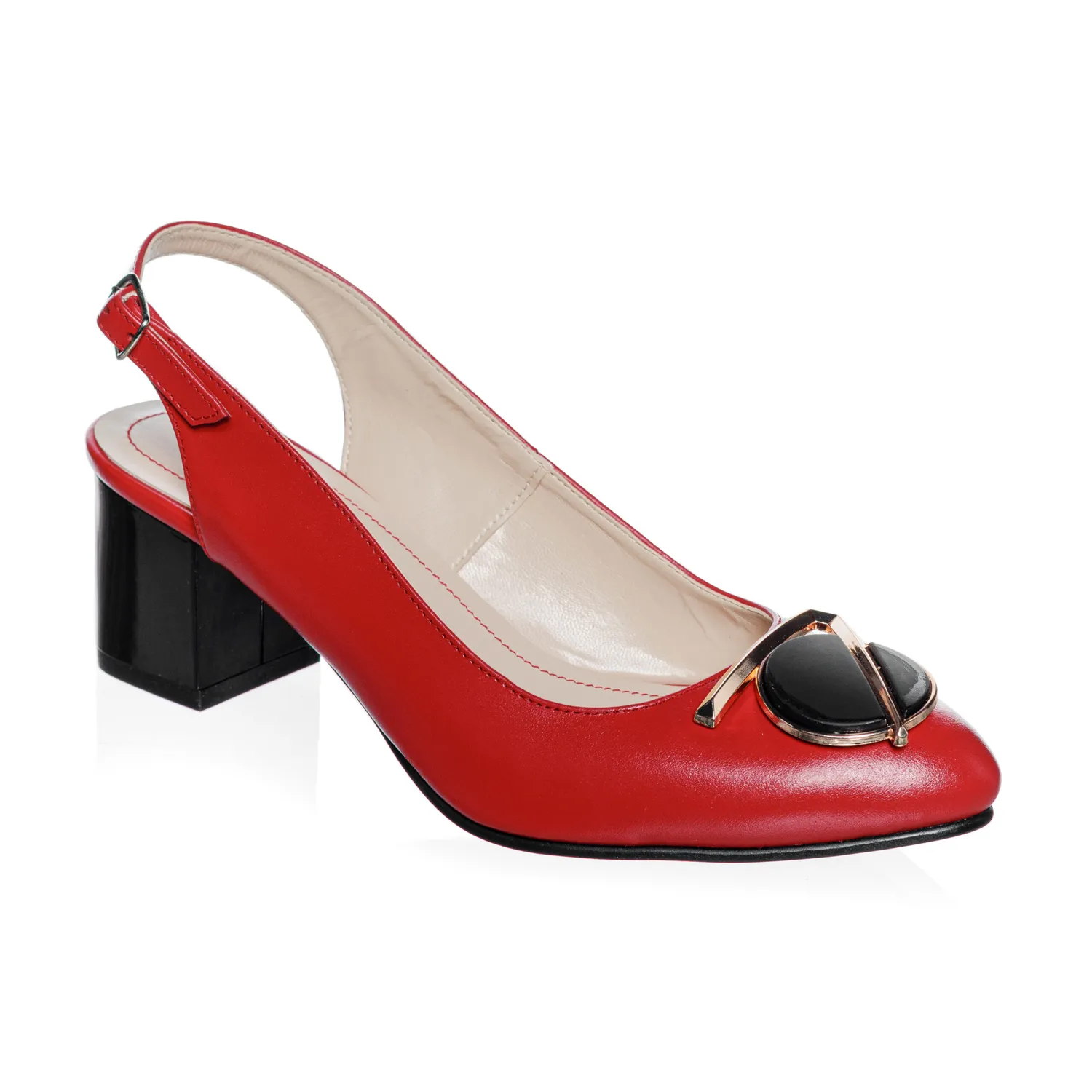 Catinca Shoes D31 RB sandale piele rosu box