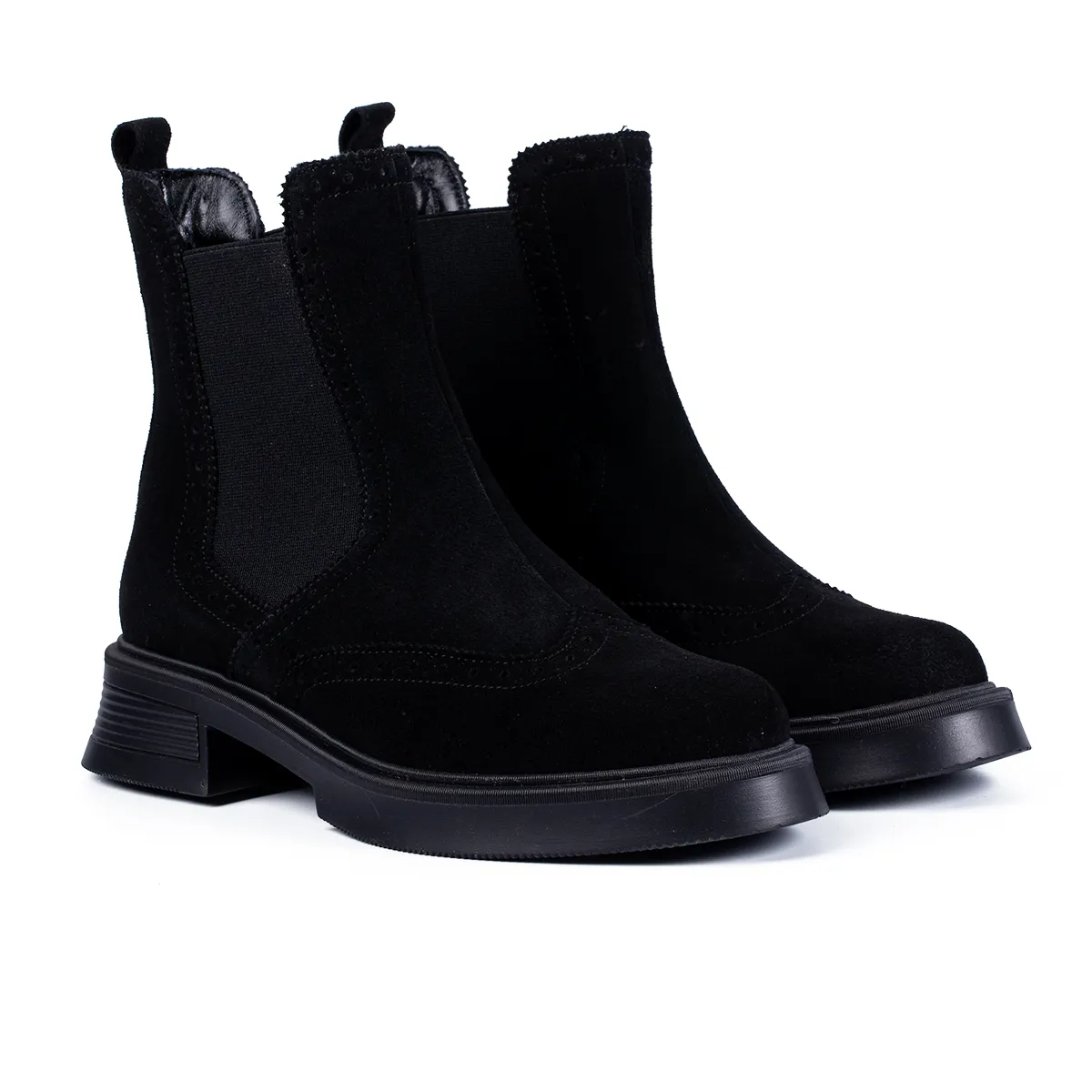 Lucas Shoes 400 ghete femei negre velur piele