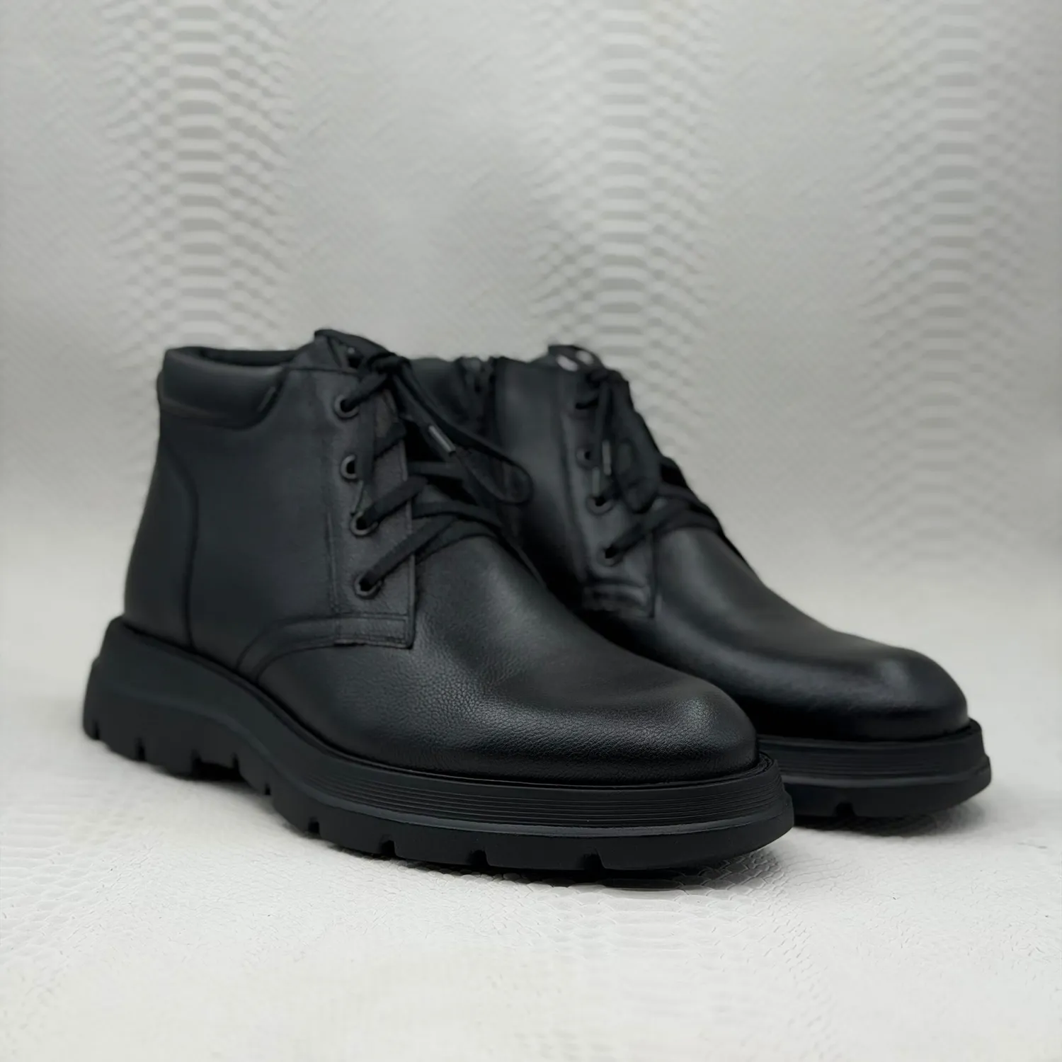 Lucas Shoes Ghete 390 ghete negru bizon piele
