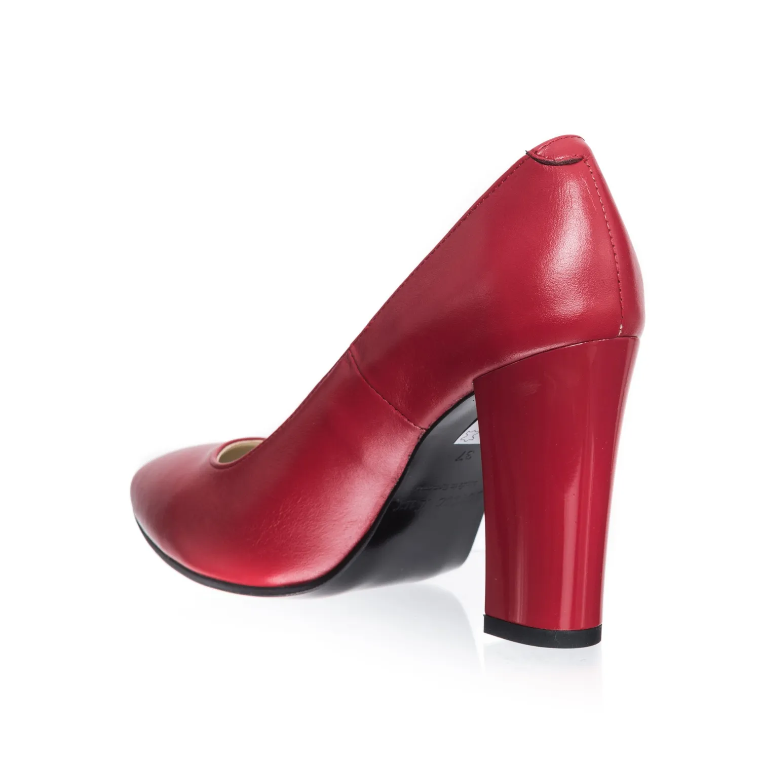 Catinca Shoes 2691 RTP pantofi dama piele rosu toc patrat
