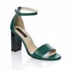 Catinca Shoes S10 V sandale damă piele verde