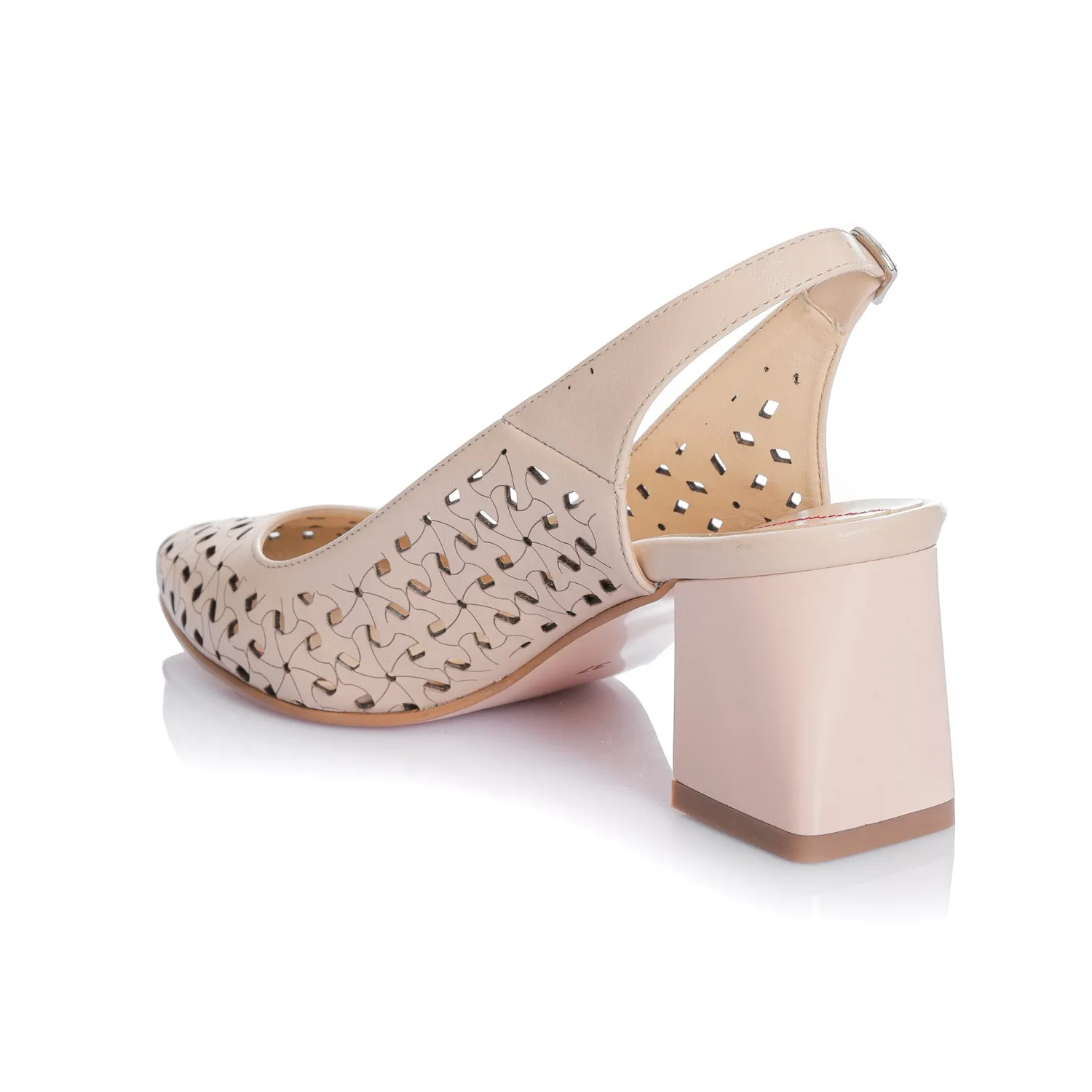 Catinca Shoes L728 NUP sandale damă piele nude perforate