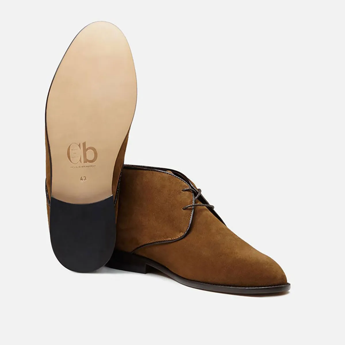 Cecilia Bringheli Vento Tobacco Suede ghete chukka maro