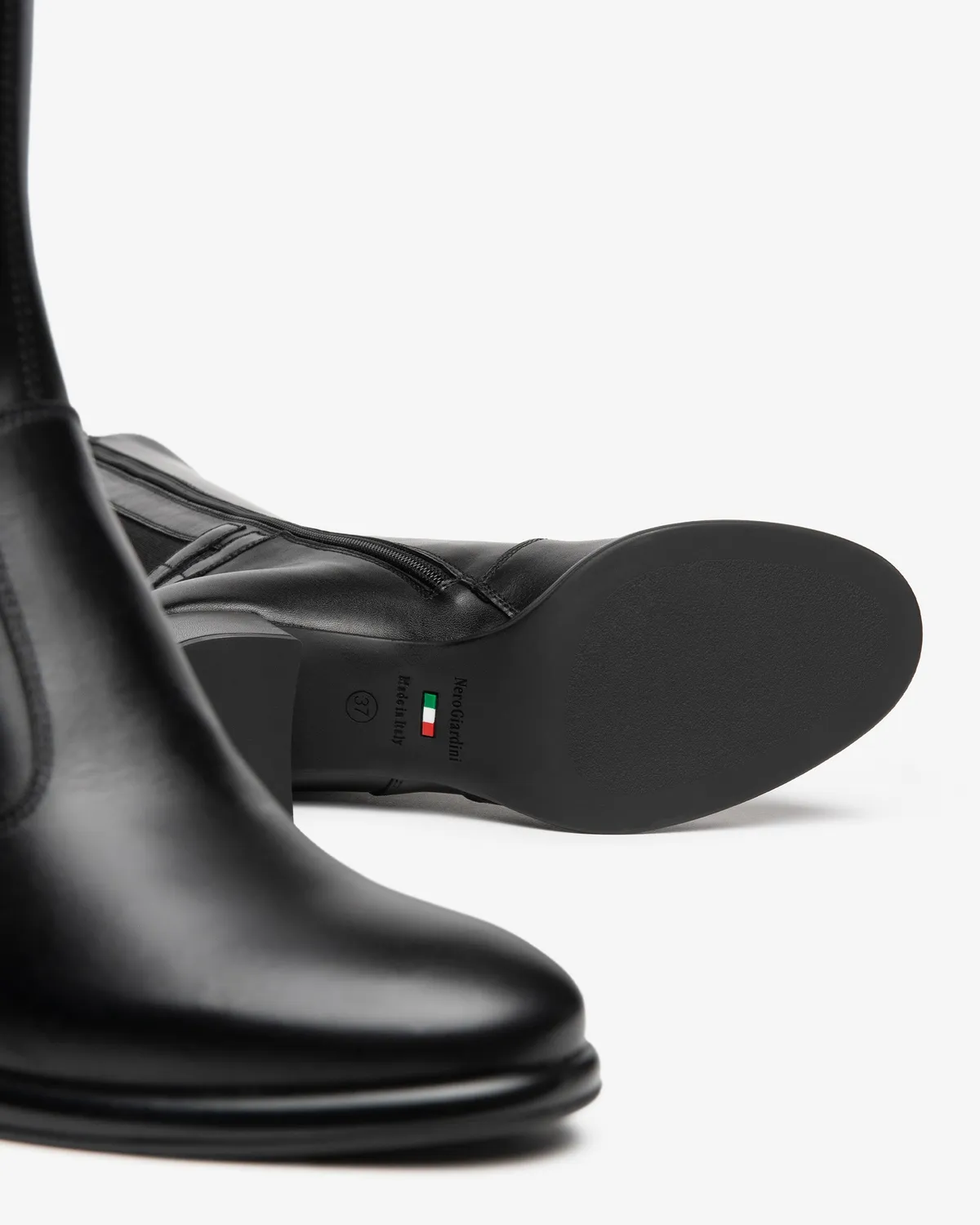 NeroGiardini cizme piele damă toc 60mm fermoar