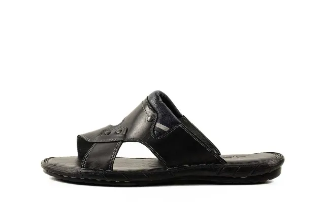 Lucas Shoes Sandale 300 sandale negre barbati piele