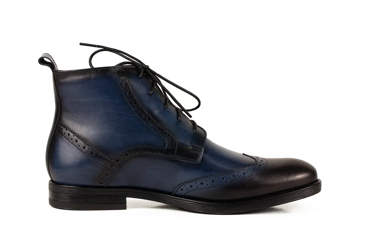 Lucas Shoes Ghete 850 ghete barbati albastre piele