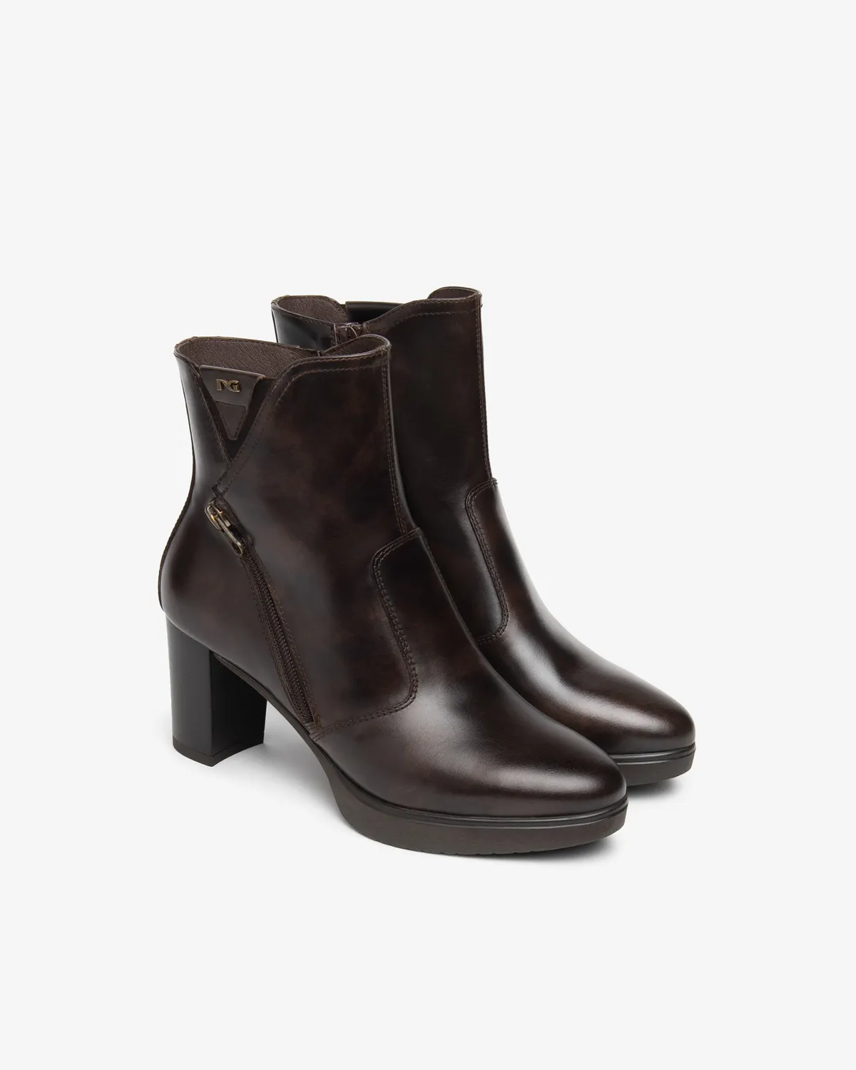 NeroGiardini botine dama piele toc 70 mm platforma