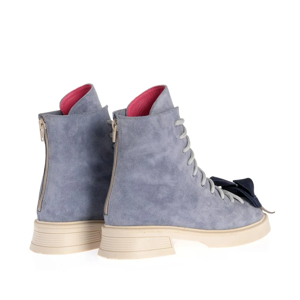 Ana Urbana Shoes Yasmina bocanci albastri piele întoarsă