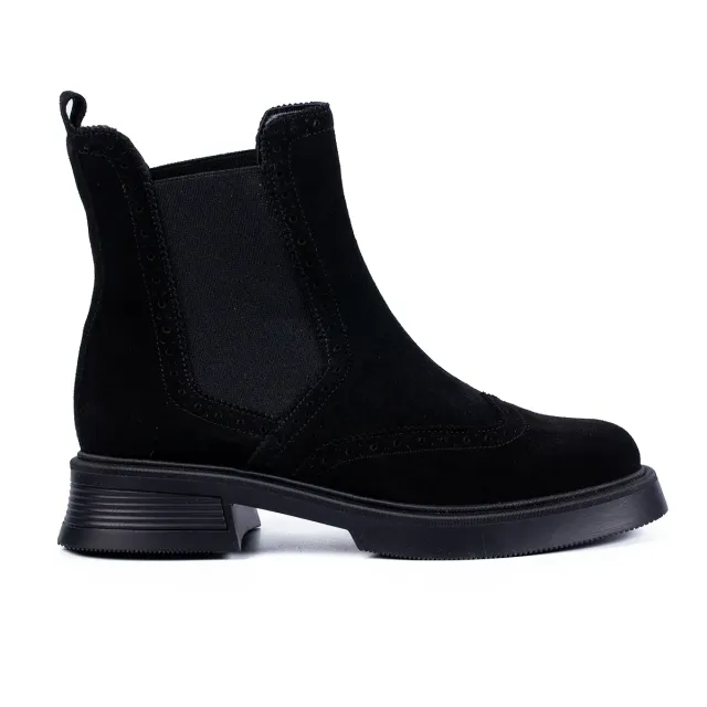 Lucas Shoes 400 ghete femei negre velur piele