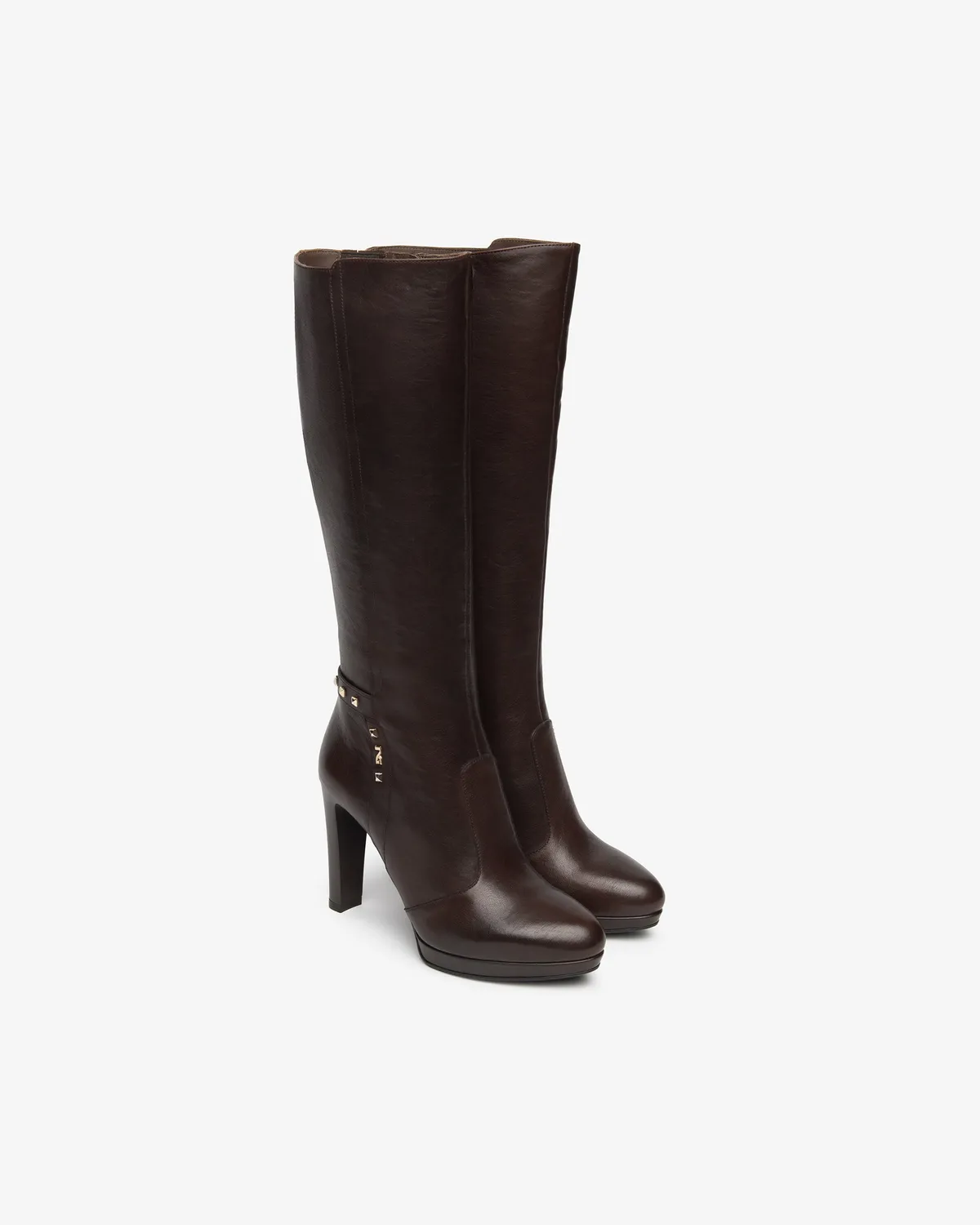 NeroGiardini cizme dama piele toc 10 cm fermoar