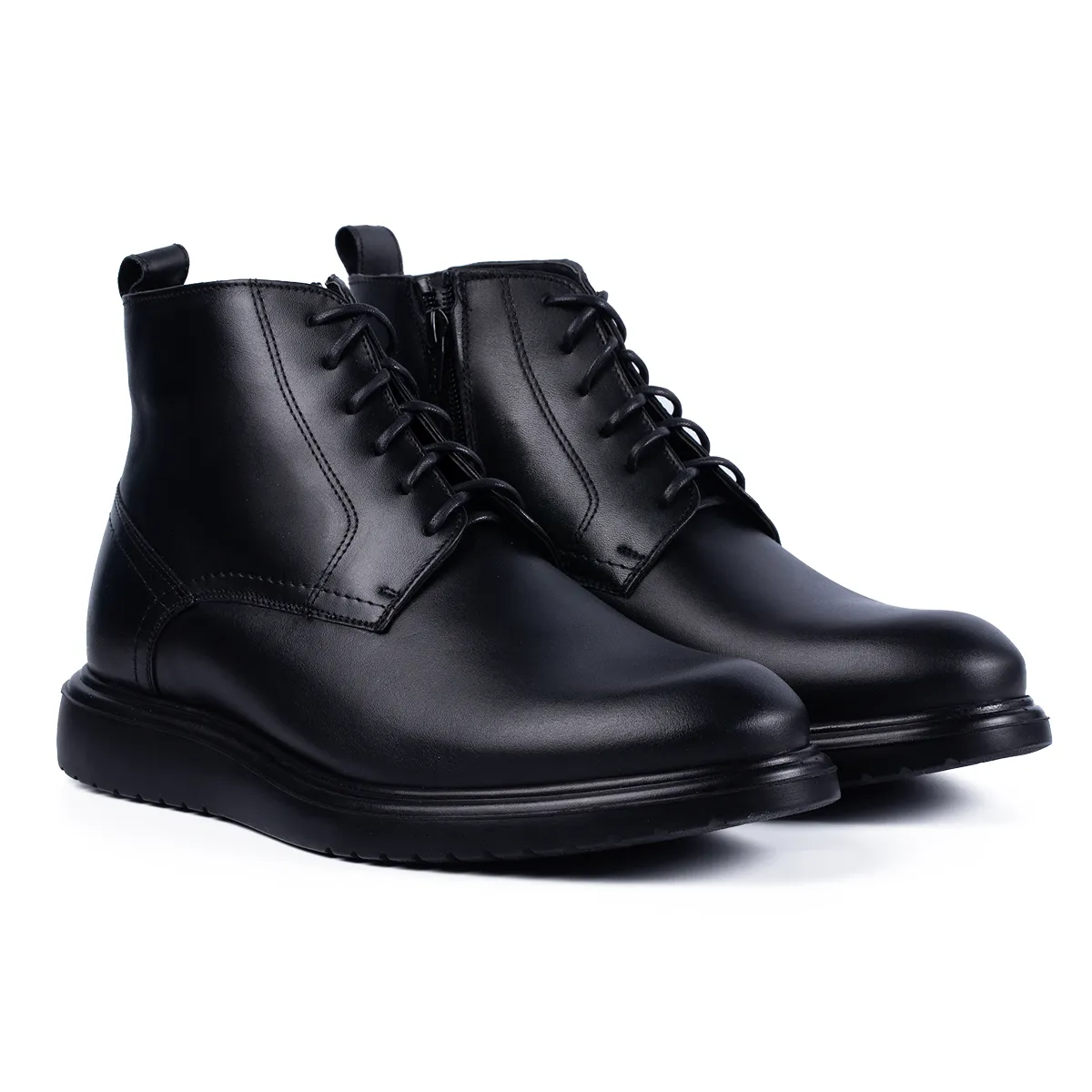 Lucas Shoes 600 ghete barbati negru piele iarna