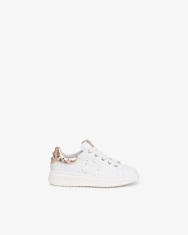Sneakers NeroGiardini fete piele platforma usoara cu stea