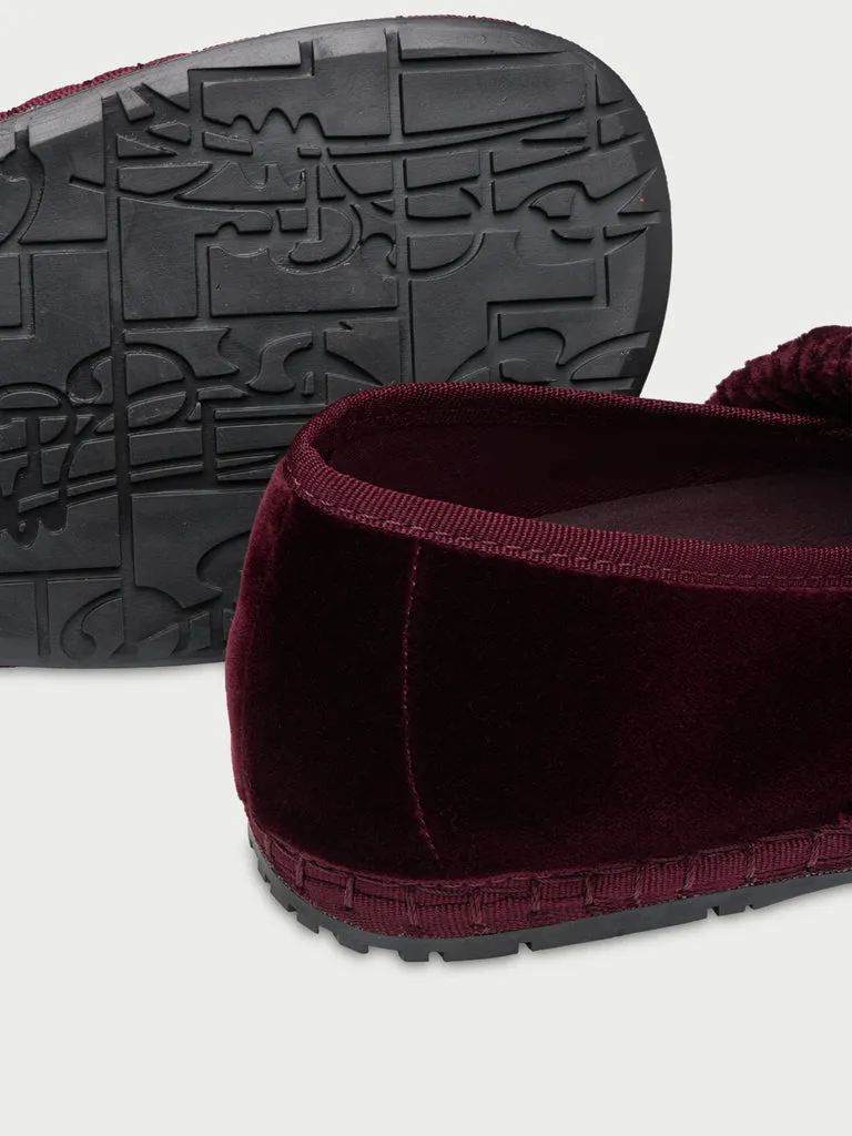 Flagelus Cinderella Mafalda Wine pantofi bordo catifea