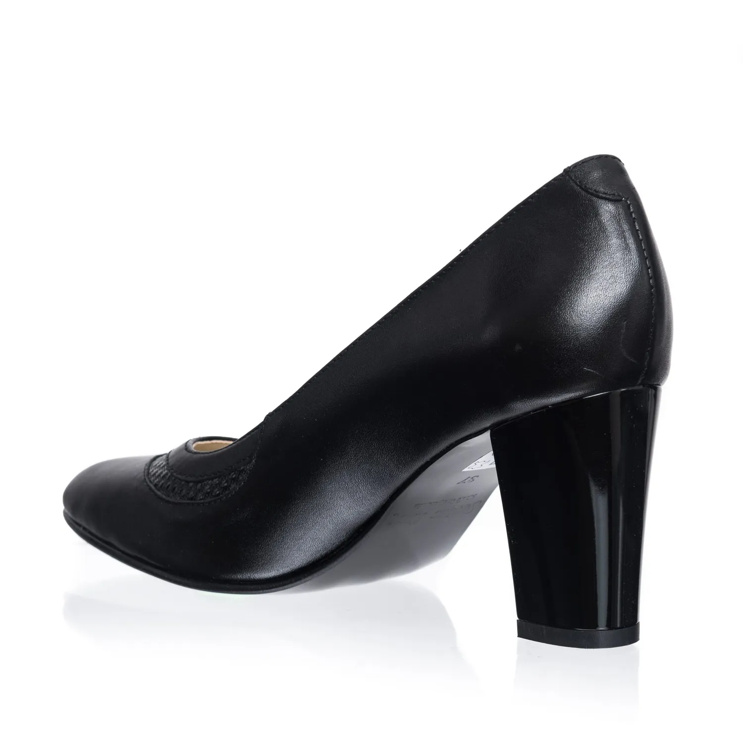 Catinca Shoes 114 NP pantofi dama piele negru puncte