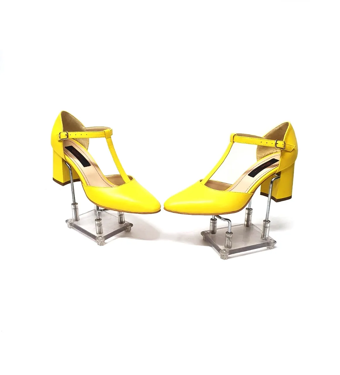 Catinca Shoes D13 GB sandale damă galben box piele naturală