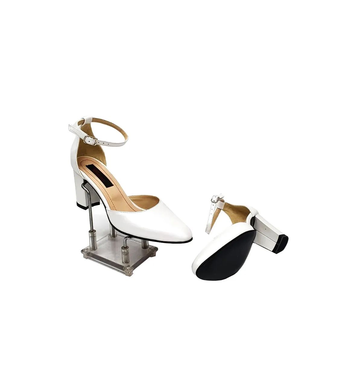 Catinca Shoes D14 AS sandale dama alb sidef piele