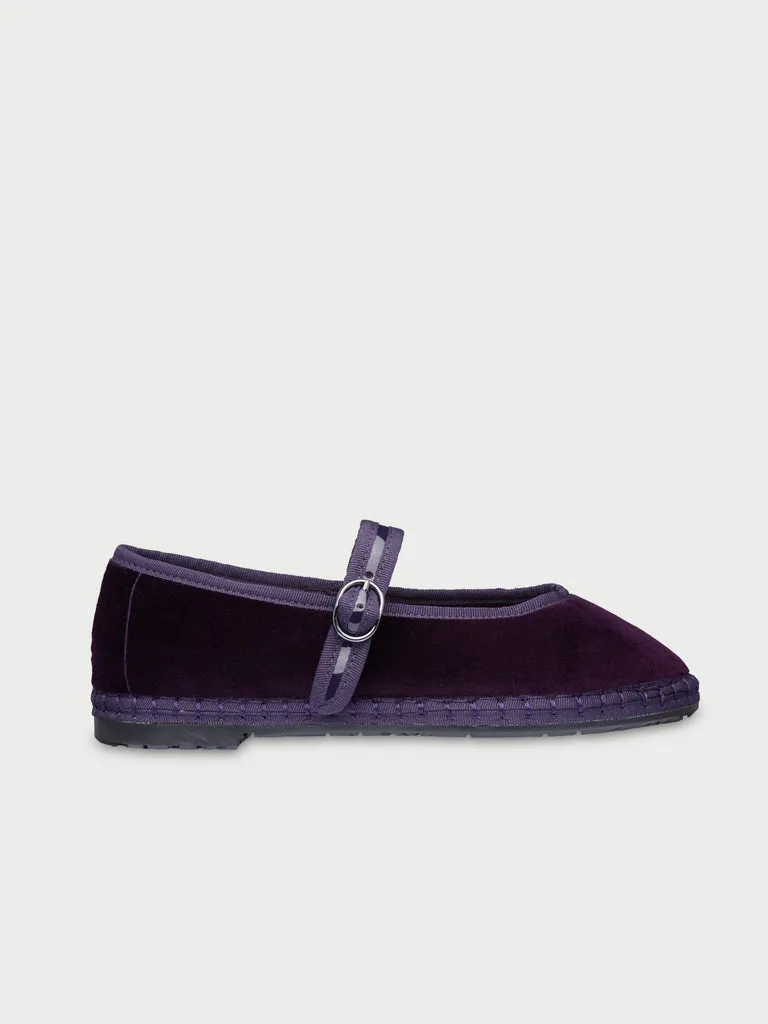 Flagelus Pierre Dark Purple balerini catifea mov