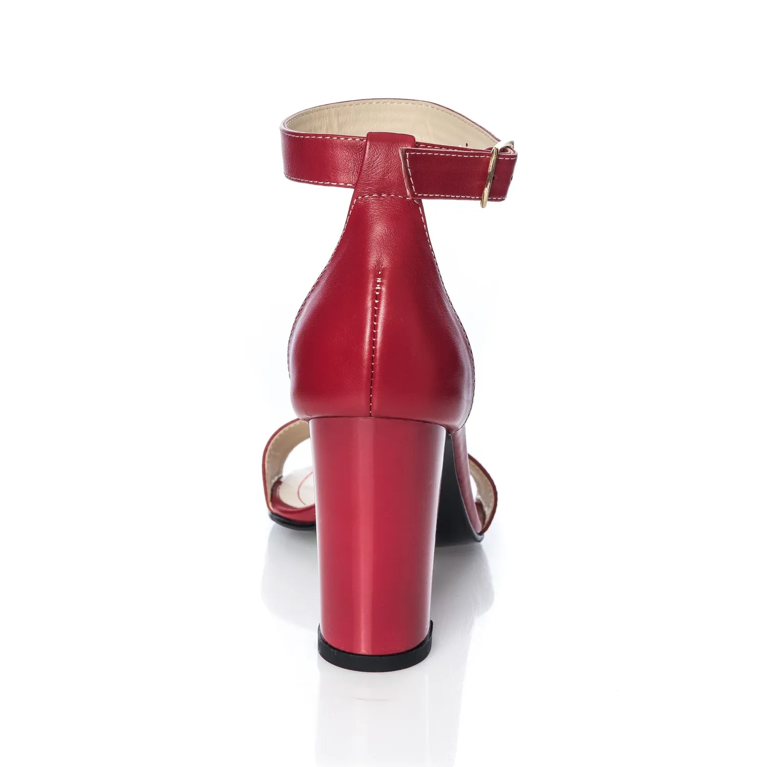 Catinca Shoes S10 R sandale dama piele naturala rosu