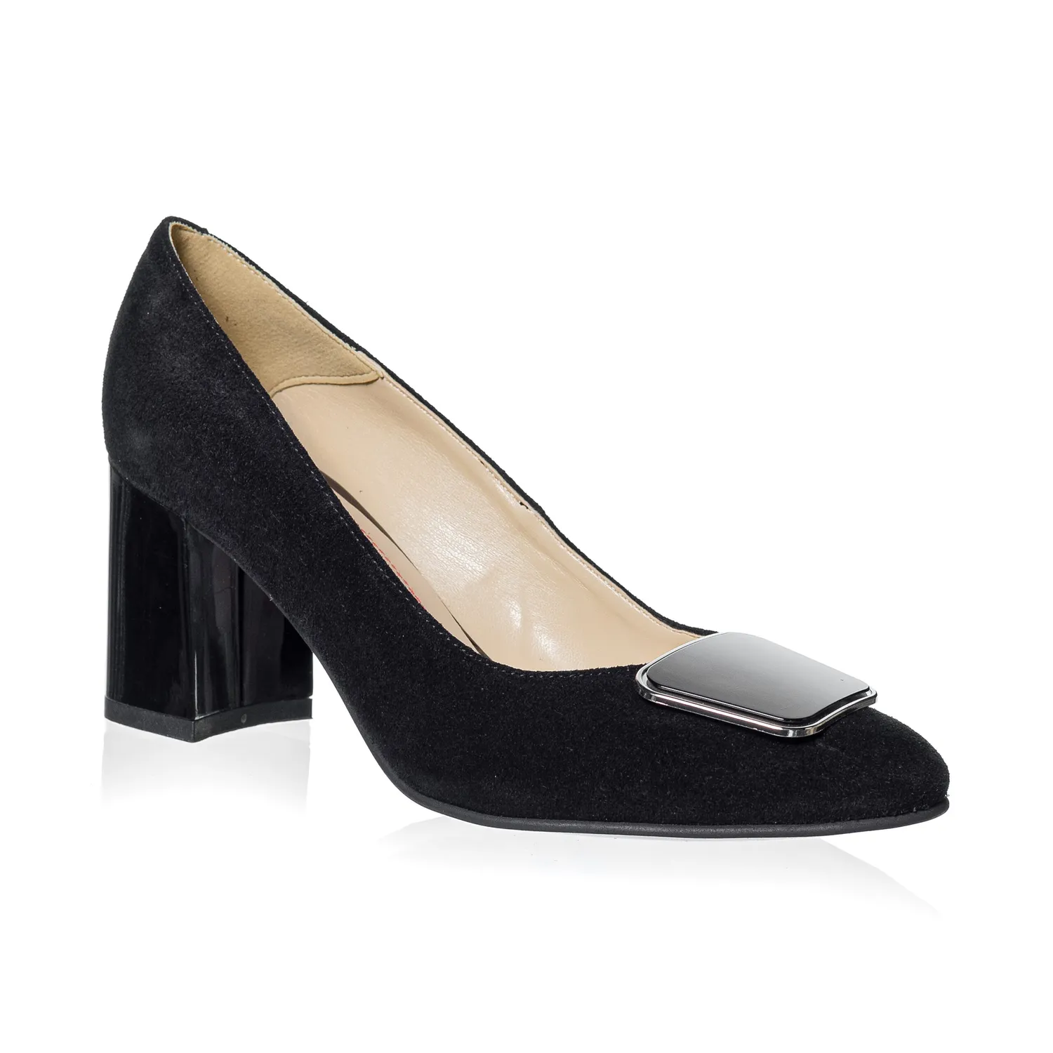 Catinca Shoes A25 NA pantofi piele negru antilopa