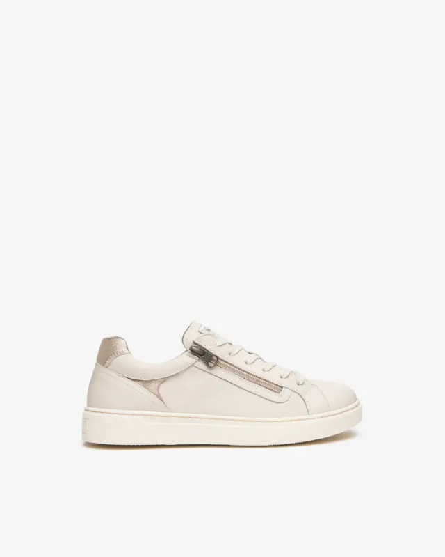 NeroGiardini Sneakers piele dama cu fermoar lateral