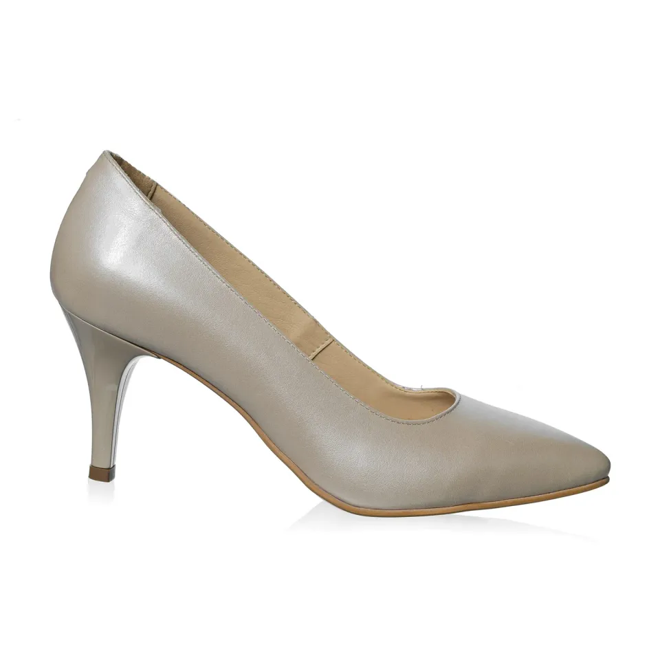 Catinca Shoes A17 BEJ pantofi dama piele bej sidef