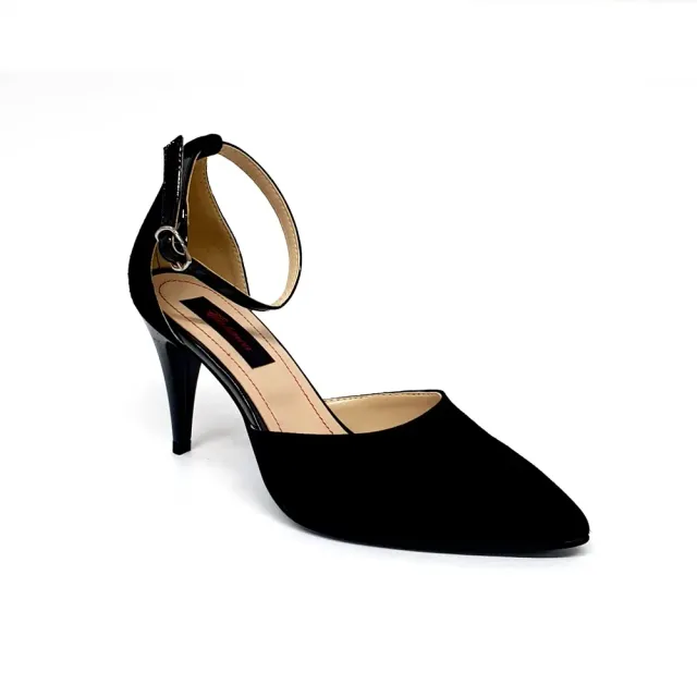 Catinca Shoes D19 NA sandale dama piele negru antilopa