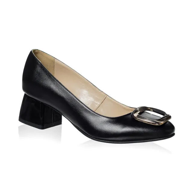 Catinca Shoes A40 NB pantofi dama negru box piele