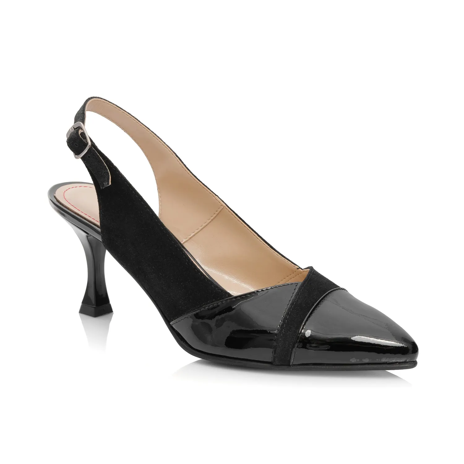 Catinca Shoes D50 NAL sandale damă piele naturală negru lac