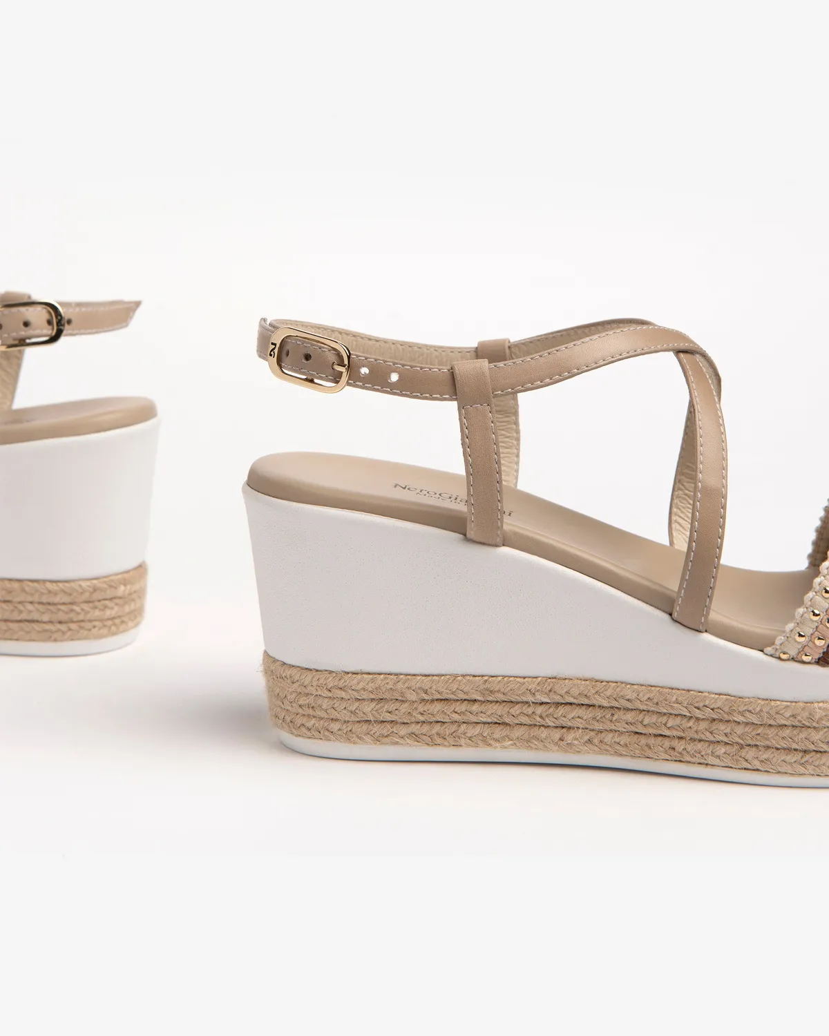 NeroGiardini sandale piele damă platformă 7 cm