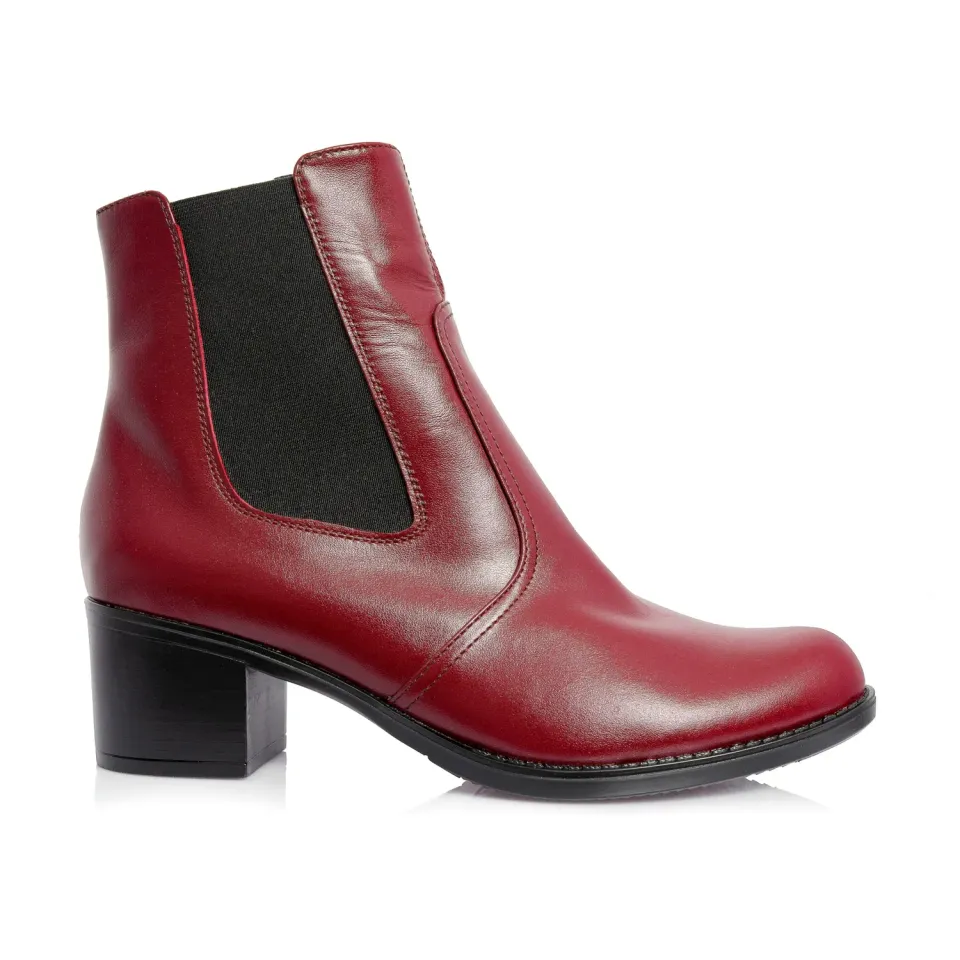 Catinca Shoes T18 BB ghete dama piele bordo box