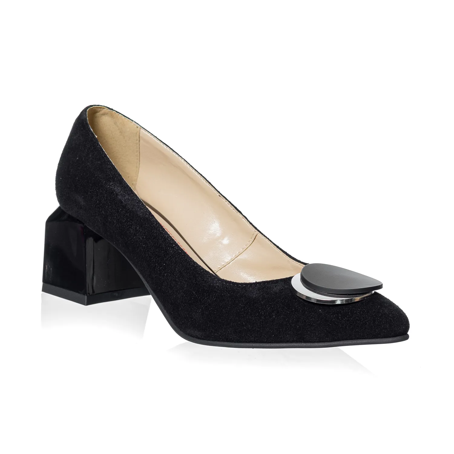 Catinca Shoes A33 NA pantofi dama piele negru antilopa