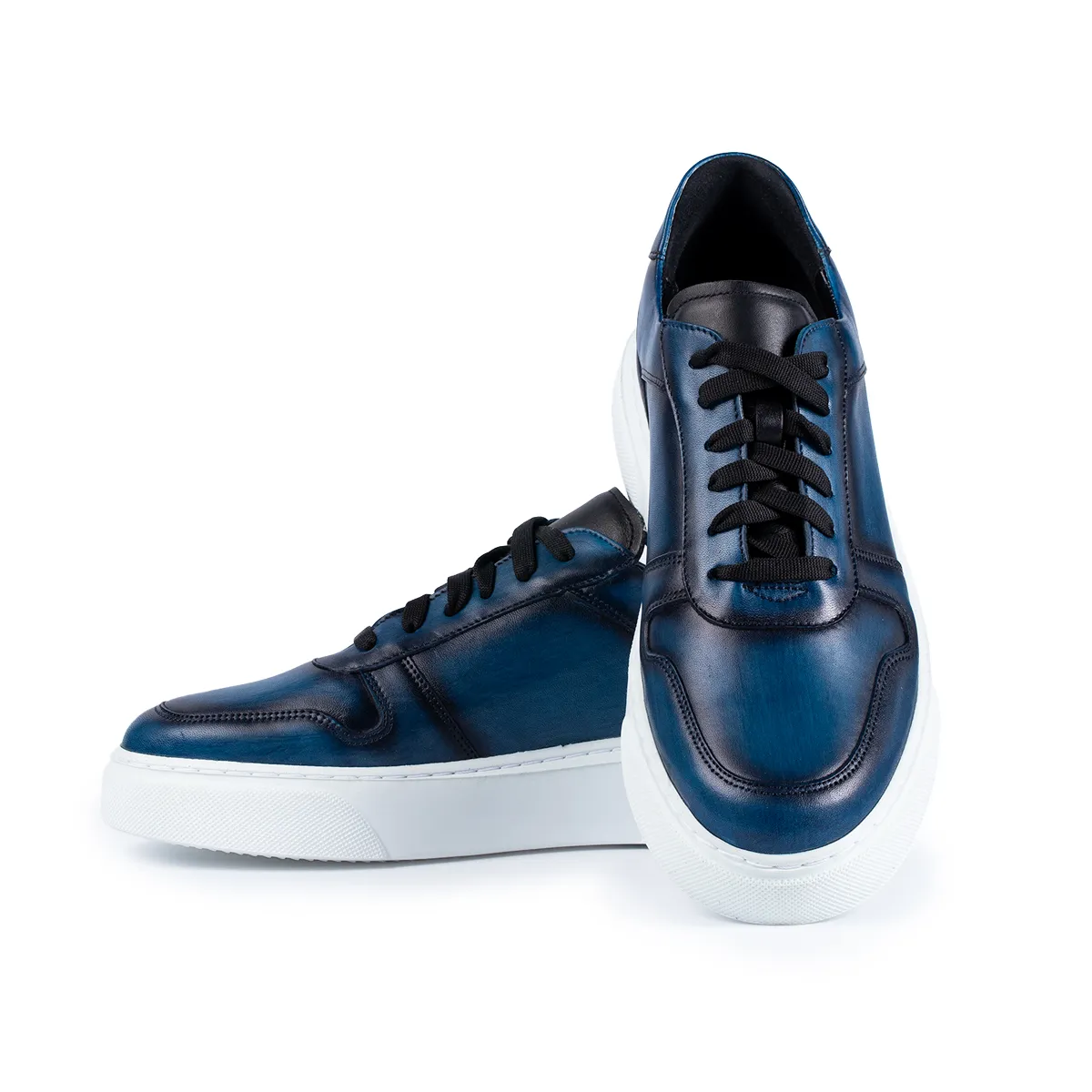Lucas Shoes 515 sneakeri barbati albastri piele