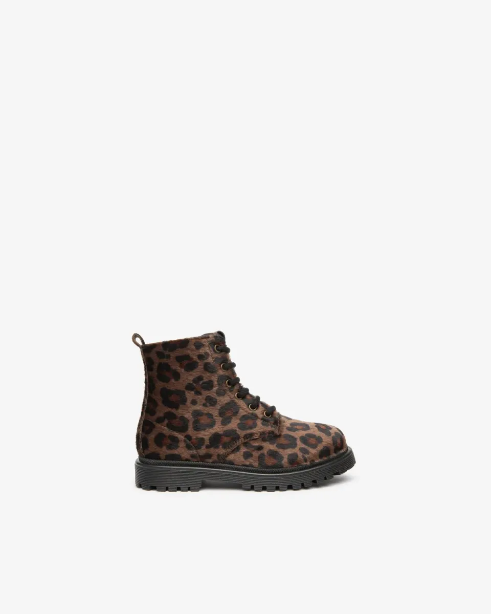 NeroGiardini bocanci fete animal print cu fermoar
