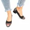 Catinca Shoes T11 NP pantofi dama piele negru paun