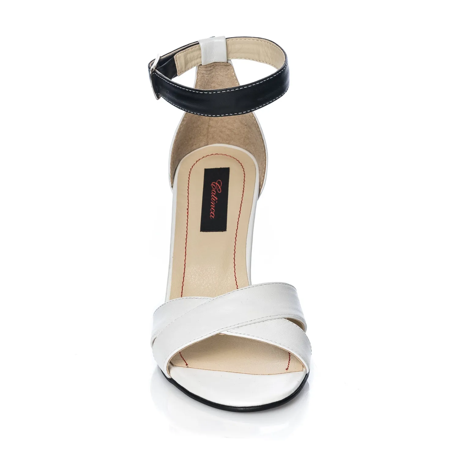 Catinca Shoes S4 A sandale dama albe piele naturala