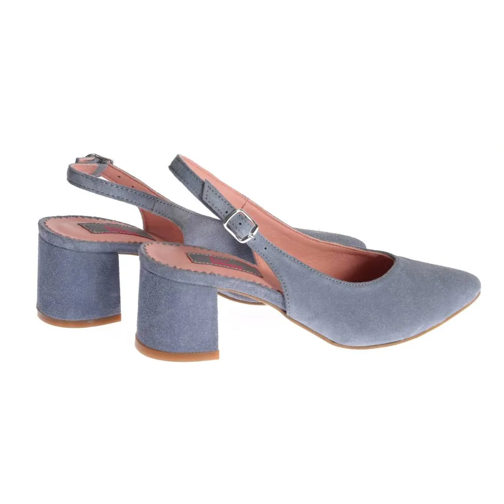 Ana Urbana New Orleans pantofi slingback albastri