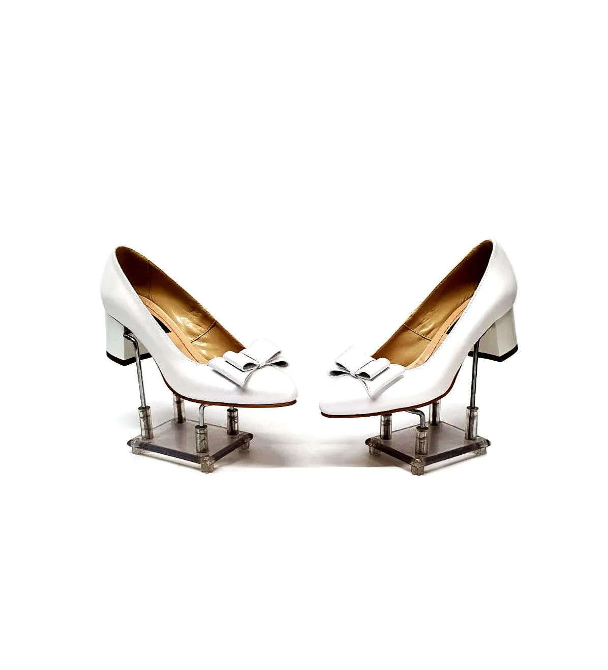 Catinca Shoes A12 AS pantofi dama piele albi sidef