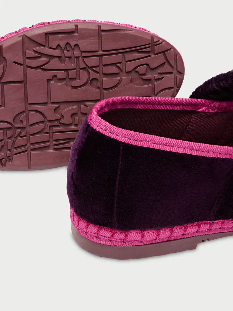 Flagelus Mafalda Deep Purple pantofi mov catifea