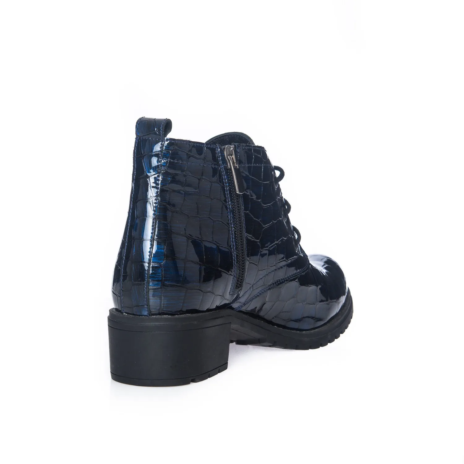 Catinca Shoes Blu Croco BC16 BC ghete dama piele albastre