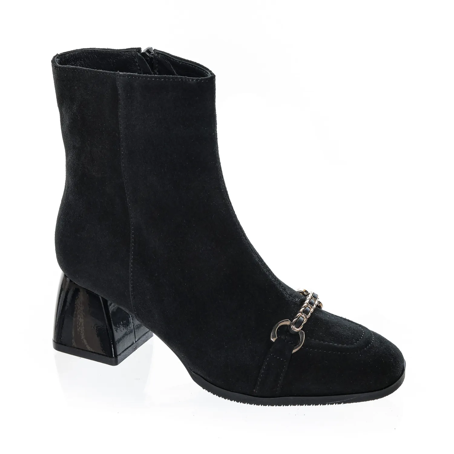 Catinca Shoes GX70 NA ghete dama negru antilopa piele