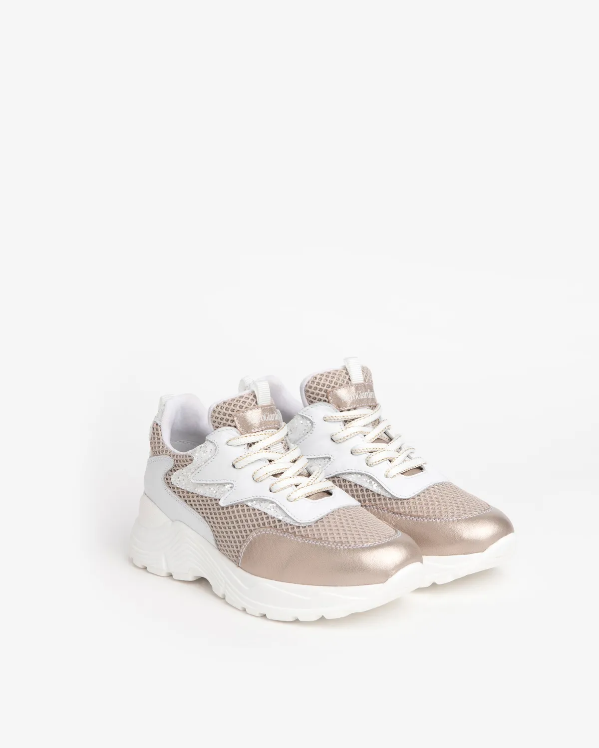 NeroGiardini sneakers fete piele cu sclipici