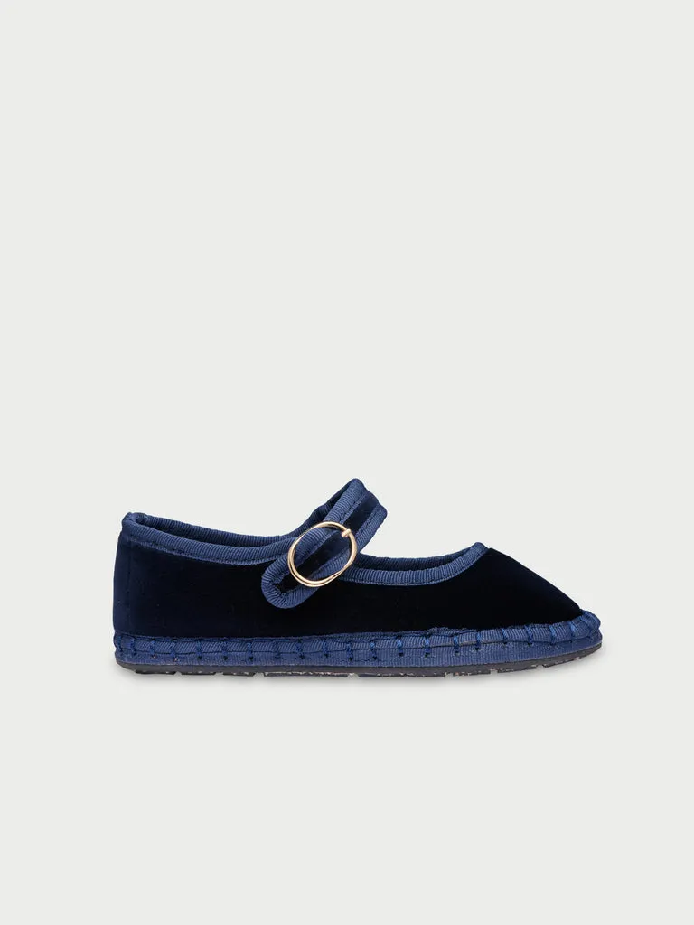 Flagelus Molly Kids pantofi copii velur bleumarin